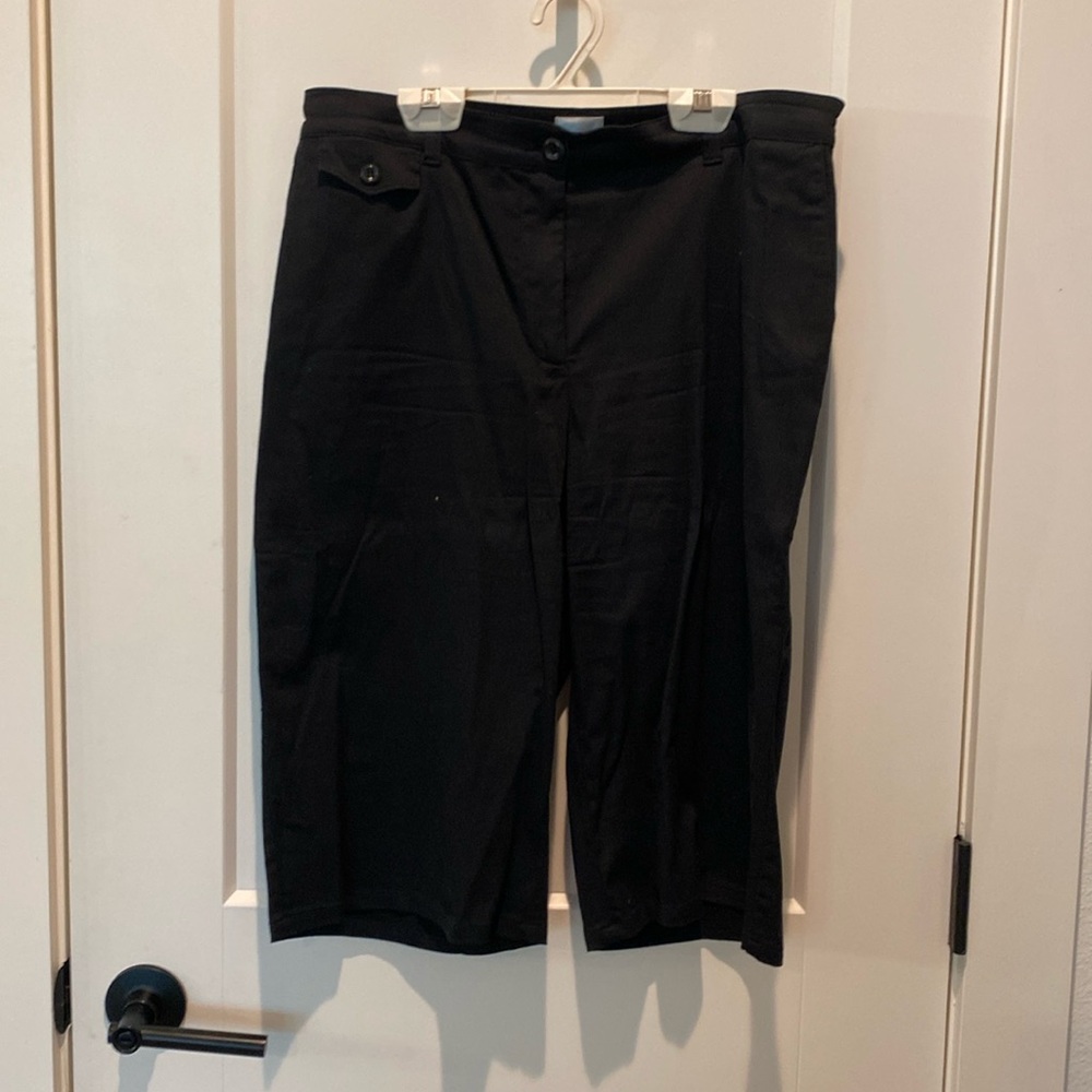 Chico’s Ladies Crop Pants. Elastic on Sides. Front Side Pockets. Size 2